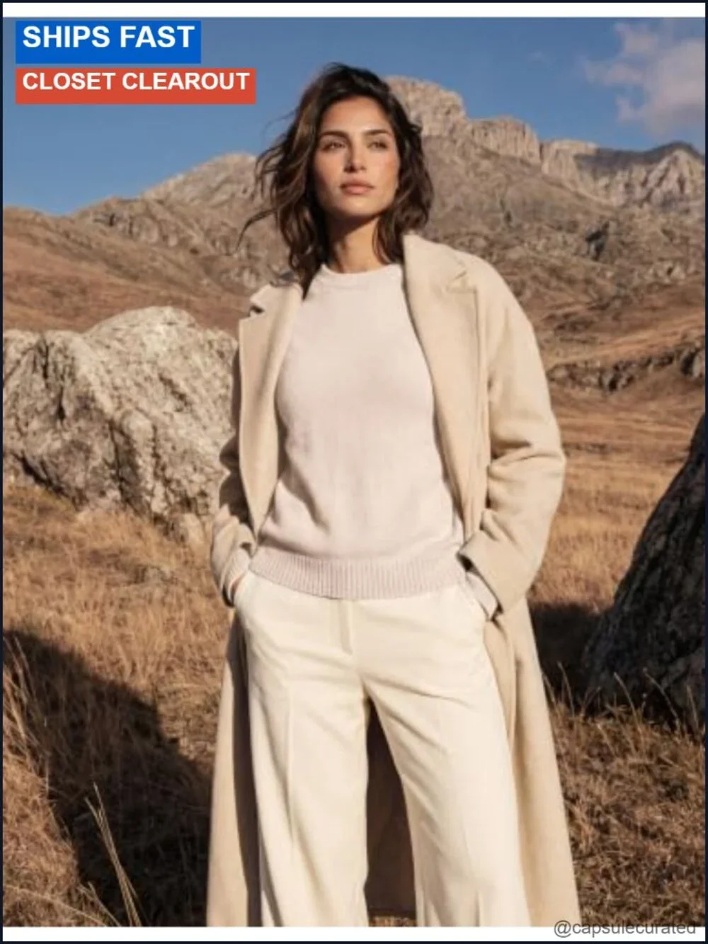 Cashmere Merino Wool Crewneck Pullover Sweater Long Sleeve Women